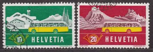 Schweiz, Mi-Nr. 586 - 587 gest., kompl., Alpenpost