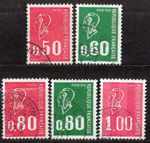 Frankreich, Mi-Nr. 1735, A 1888, 1889, 1983 + 1985 gest., Marianne