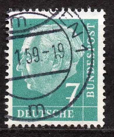 BRD, Mi-Nr. 181 gest., Bundespräsident Theodor Heuss I