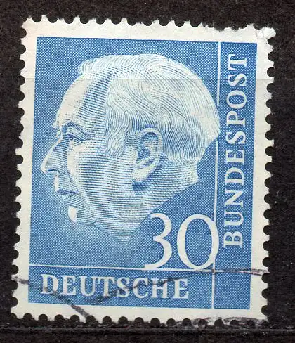 BRD, Mi-Nr. 187 gest., Bundespräsident Theodor Heuss I