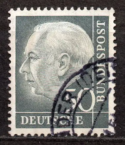 BRD, Mi-Nr. 189 gest., Bundespräsident Theodor Heuss I