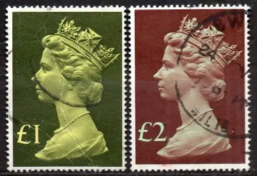 Großbritannien, Mi-Nr. 732 + 733 gest., Königin Elizabeth II.