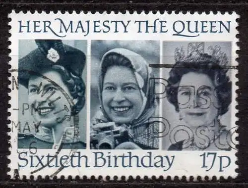 Großbritannien, Mi-Nr. 1065 gest., 60. Geburtstag von Königin Elizabeth II.