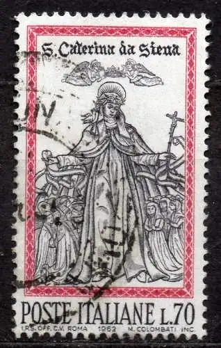 Italien, Mi-Nr. 1123 gest., 500. Jahrestag der Heiligsprechung der hl. Katharina von Siena