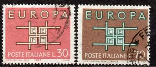 Italien, Mi-Nr. 1149 - 1150 gest., kompl., Europa CEPT 1963