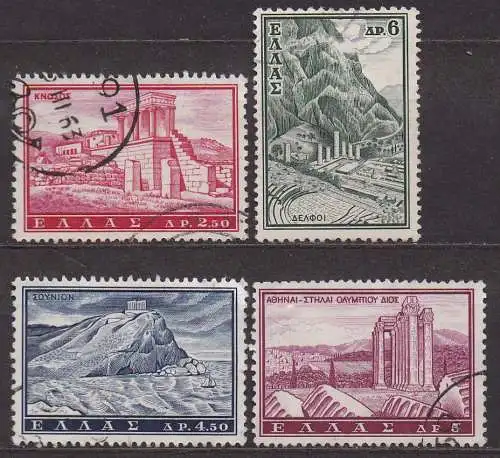Griechenland, Mi-Nr. 755, 758, 759 + 760 gest., Tourismus