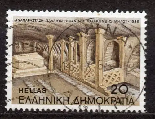 Griechenland, Mi-Nr. 1583 gest., Die Katakomben von Milos