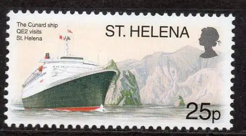 St. Helena, Mi-Nr. 857 **, Passagierschiff Queen Elizabeth II.