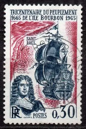 Frankreich, Mi-Nr. 1525 gest., 300. Jahrestag der Besiedlung der Insel Bourbon (Réunion)