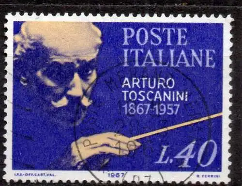 Italien, Mi-Nr. 1223 gest., 100. Geburtstag von Arturo Toscanini