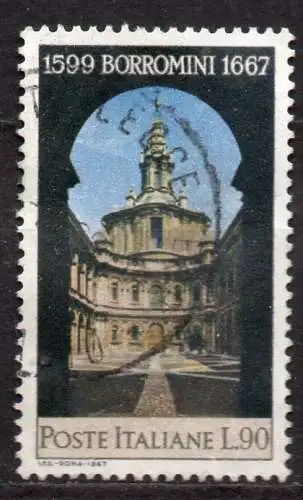 Italien, Mi-Nr. 1240 gest., 300. Todestag von Francesco Borromini