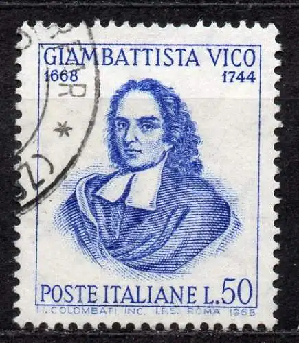 Italien, Mi-Nr. 1277 gest., 300. Geburtstag von Giovanni Battista Vico