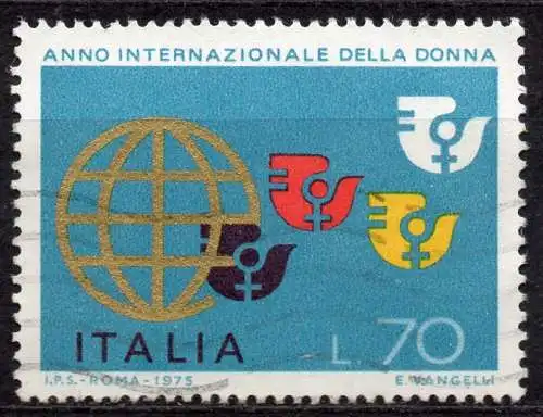 Italien, Mi-Nr. 1491 gest., Internationales Jahr der Frau