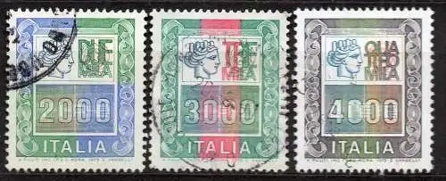 Italien, Mi-Nr. 1642, 1643 + 1644 gest., Freimarken: Italia