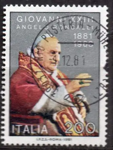 Italien, Mi-Nr. 1783 gest., 100. Geburtstag von Papst Johannes XXIII.