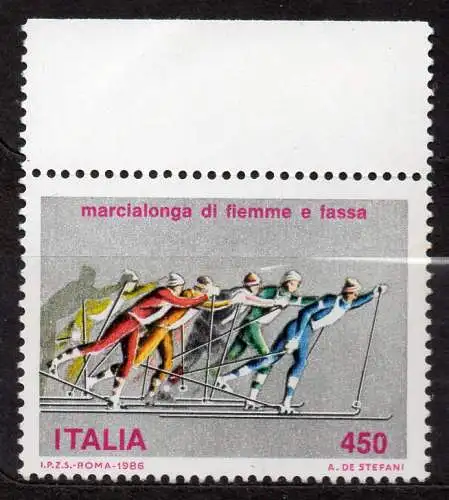 Italien, Mi-Nr. 1959 **, Volks-Skilanglauf