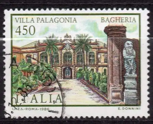 Italien, Mi-Nr. 1992 gest., Berühmte Villen: Villa Palagonia, Bagheria