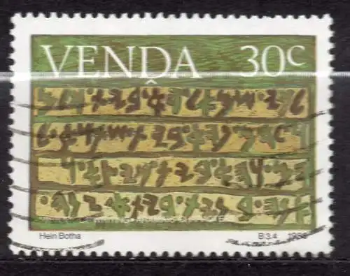 Südafrika - Venda, Mi-Nr. 109 gest., Geschichte der Schrift