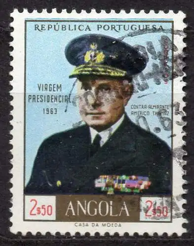 Angola, Mi-Nr. 469 gest., Präsident + Admiral Americo Thomaz