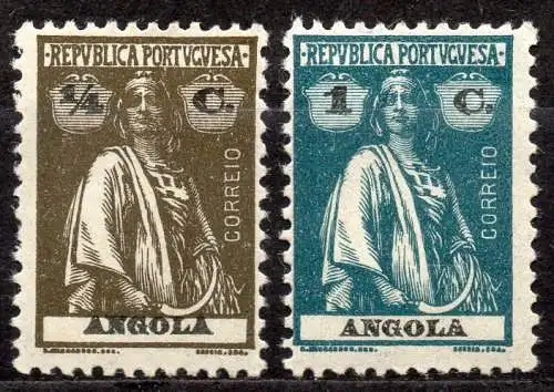 Angola, Mi-Nr. 142 C + 144 C *, Ceres