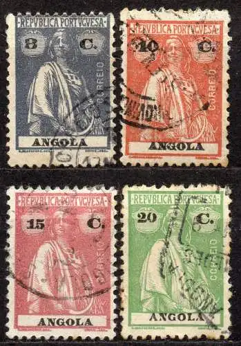 Angola, Mi-Nr. 150 C, 151 C, 152 C + 153 C gest., Ceres