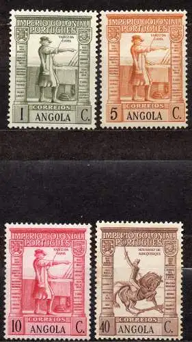 Angola, Mi-Nr. 266, 267, 268 + 273 *, Portugiesisches Kolonialreich