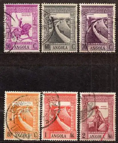 Angola, Mi-Nr. 274, 275, 276, 277, 278 + 280 gest., Portugiesisches Kolonialreich