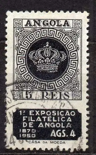 Angola, Mi-Nr. 336 gest., 1. Briefmarkenausstellung in Luanda - 80 Jahre Briefmarken in Angola