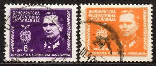 Jugoslawien, Mi-Nr. 466 + 468 gest., Josip B. Tito