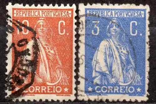 Portugal, Mi-Nr. 213 C + 223 C gest., Ceres