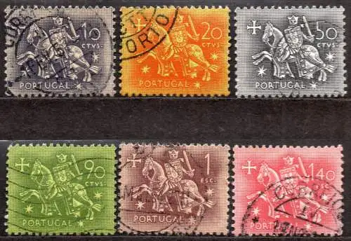 Portugal, Mi-Nr. 793, 794, 795, 796, 797 + 798 gest., Ritter