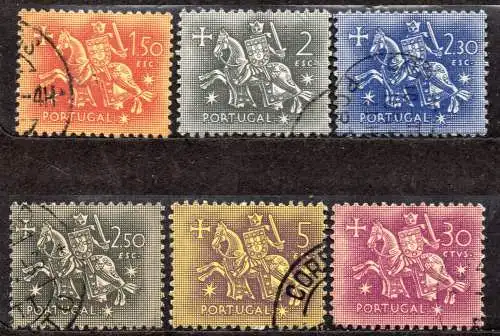 Portugal, Mi-Nr. 799, 800, 801, 802, 803 + 847 gest., Ritter