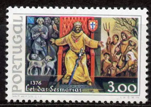 Portugal, Mi-Nr. 1316 y **, 600 Jahre Bodenrecht "Sesmarias"