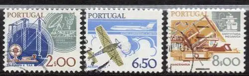 Portugal, Mi-Nr. 1472, 1475 + 1476 gest., Entwicklung der Arbeitsmittel