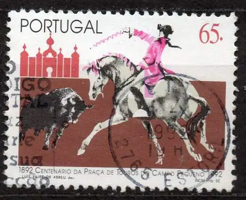 Portugal, Mi-Nr. 1942 gest., 100 Jahre Stierkampfarena Campo Pequeno