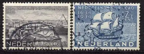 Niederlande, Mi-Nr. 274 - 275 gest., kompl., 300 Jahre Zugehörigkeit Curacaos zu den Niederlanden