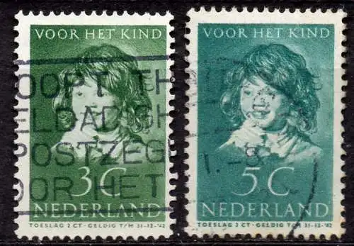 Niederlande, Mi-Nr. 309 + 311 gest., "Voor het Kind" 1937