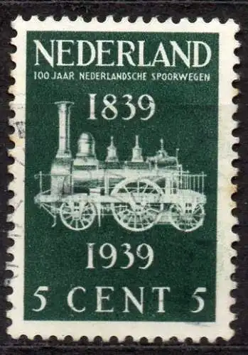 Niederlande, Mi-Nr. 334 gest., 100 Jahre Niederländische Eisenbahn