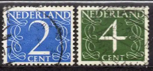 Niederlande, Mi-Nr. 469 YxA + 471 YxA gest., Ziffern