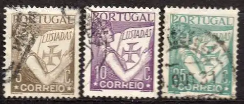 Portugal, Mi-Nr. 532, 534 + 537 gest., Lusiaden