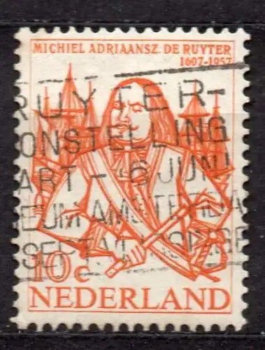 Niederlande, Mi-Nr. 697 gest., 350. Geburtstag von Michiel de Ruyter