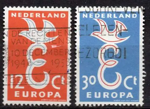 Niederlande, Mi-Nr. 718 - 719 gest., kompl., Europa