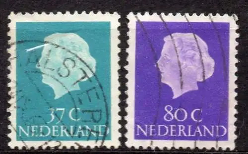 Niederlande, Mi-Nr. 720 + 722 x gest., Königin Juliana