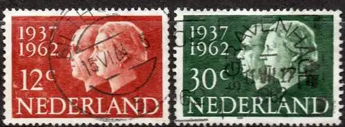 Niederlande, Mi-Nr. 772 - 773 gest., kompl., Silberhochzeit von Königin Juliana und Prinz Bernhard