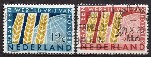 Niederlande, Mi-Nr. 791 - 792 gest., kompl., Kampf gegen den Hunger