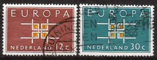 Niederlande, Mi-Nr. 806 - 807 gest., kompl., Europa