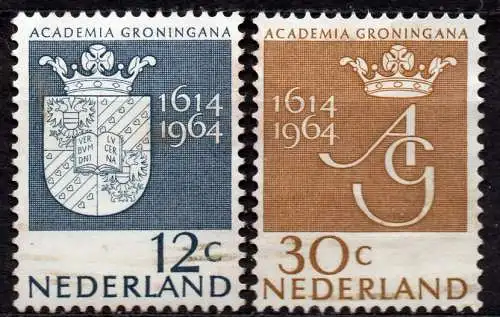 Niederlande, Mi-Nr. 822 - 823 gest., kompl., 350 Jahre Universität Groningen