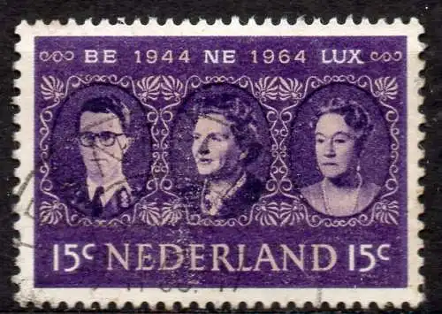 Niederlande, Mi-Nr. 829 gest., 20 Jahre Zollunion "BENELUX"