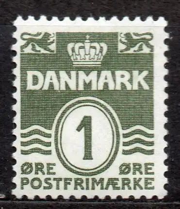 Dänemark, Mi-Nr. 195 II **, Wellenlinien ohne Herzchen