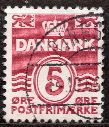 Dänemark, Mi-Nr. 244 gest., Wellenlinien